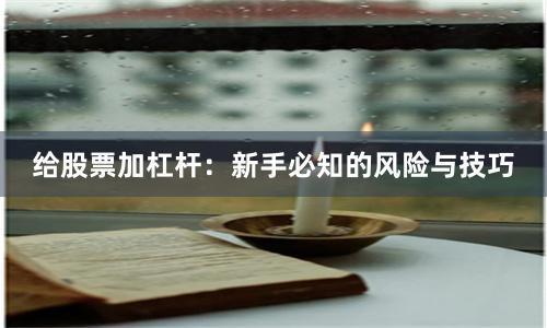 给股票加杠杆：新手必知的风险与技巧
